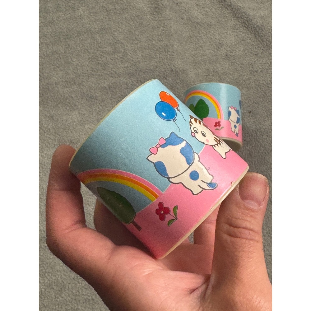 Vintage Zim's Cat Can Moo Can Groan Tube Pair Rainbow Kitten Balloon Noise Maker